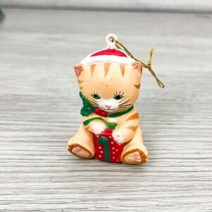 Holiday Cat Ornament - Vintage Kitten Tree Decor